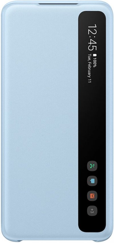 SAMSUNG Etui  S20 Clear View cover bleu