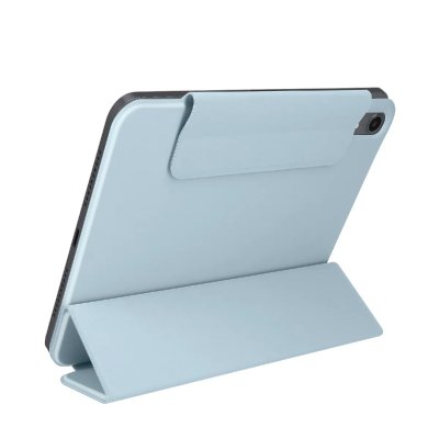 AVIZAR Etui Trifold pour iPad Mini 2021 Magn&eacute;tique avec Fonction Support Vid&eacute;o Bleu