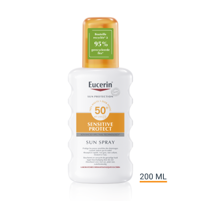 EUCERIN  Sun Protection Sensitive Protect Spray Solaire SPF50+ 200ml