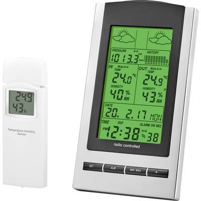  Eurochron - Station m&eacute;t&eacute;o radiopilot&eacute;e num&eacute;rique 9223c3b gris fonc&eacute;