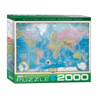 EUROGRAPHICS  EG82200557 - Puzzle Carte du Monde (2000 pi&egrave;ces) - Divers