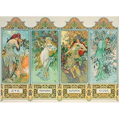 EUROGRAPHICS  puzzle Mucha Alfons: Four Seasons - 1000 Teile