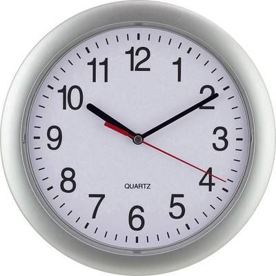 EUROTIME 22222 &agrave; quartz Horloge murale 25 cm argent