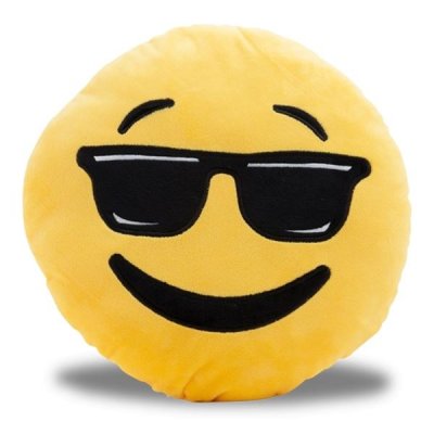 Eurowebb Coussin Smiley Cool Lunettes Noires