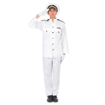 TOTALCADEAU Eurrowebb Costume Commandant de Marine Deguisement de Marin M - L