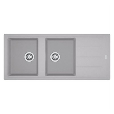 FRANKE Evier 2 bacs &agrave; encastrer s&eacute;rie BASIS - Couleur : PLATINIUM 
