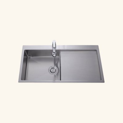 HELIKA Evier inox Aquasanita LUNY 1 grand bac 1 &eacute;gouttoir Droite