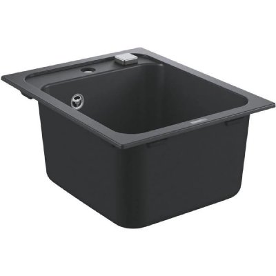 GROHE Evier K700 31650 1 bassin 400x500mm granit noir