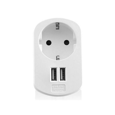 EWENT  - Adaptateur secteur - 3.1 A - 2 connecteurs de sortie (USB)
