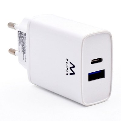 EWENT  ew1321 cargador de pared usb-c quick charge 3.0 20w