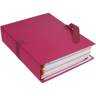 EXACOMPTA  724E Chemise dos extensible papier - 24x32cm Bordeaux