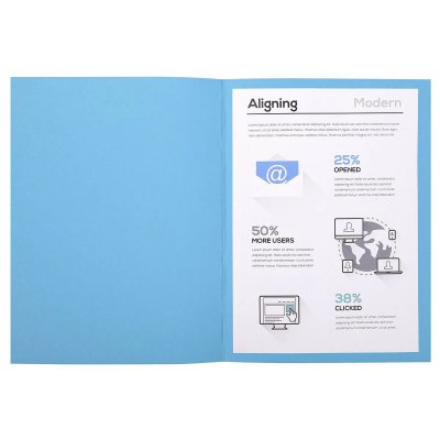 EXACOMPTA  Chemises FOREVER carte recycl&eacute;e 220g/m&sup2; - Bleu vif