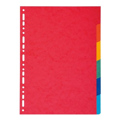 EXACOMPTA   intercalaires en carton, a4, 6 touches noir