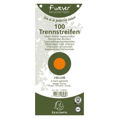 EXACOMPTA  Forever - Intercalaire - Orange ( Pack De 100 )