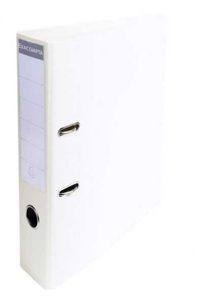 EXACOMPTA  Lot de 3 Classeurs &agrave; levier PVC Premium dos de 70mm blanc