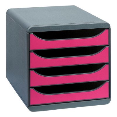 EXACOMPTA  Module de classement Big Box 4 tiroirs Iderama - Framboise