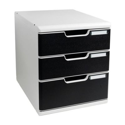 EXACOMPTA  Module de classement MODULO, 3 tiroirs, noir
