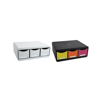 EXACOMPTA  Module de classement Toolbox 3 tiroirs Office - Gris lumi&egrave;re