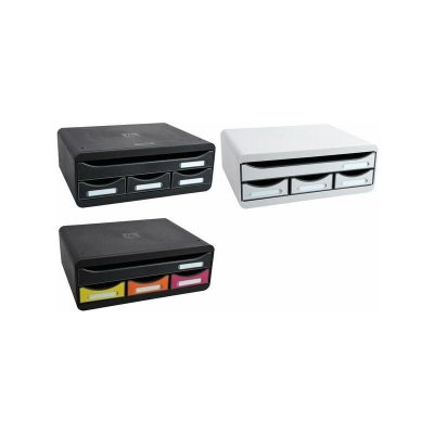 EXACOMPTA  Module de classement Toolbox 4 tiroirs Office - Gris lumi&egrave;re