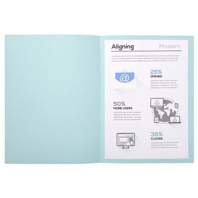 EXACOMPTA  Paquet de 100 chemises FOREVER en carte recycl&eacute;e 220g, coloris bleu clair