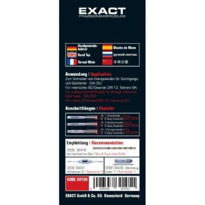 EXACT  Tarauds manuels m&eacute;tal HSS - M8