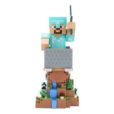 Exquisite gaming Figurine Minecraft Steve support manette et t&eacute;l&eacute;phone