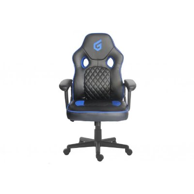 CONCEPTRONIC Eyota03b si&egrave;ge rembourr&eacute; simili cuir jeu vid&eacute;o noir bleu