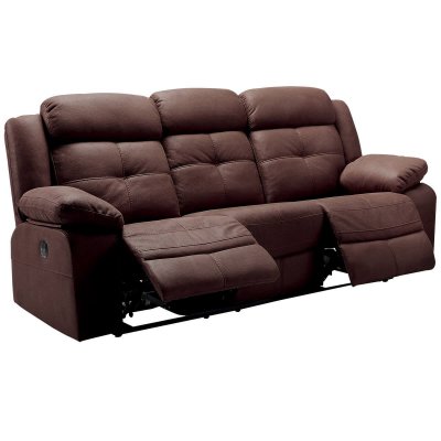 ALTOBUY FABARES - Canap&eacute; Relax Electrique 3 Places Chocolat -  