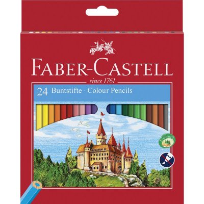 Faber-Castell 111224 Castle Hexagonal Lot de 24 crayons de couleur