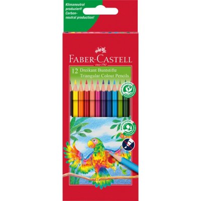 FABER CASTELL Faber-Castell 116512 Crayons de couleur triangulaire, &eacute;tui de 12