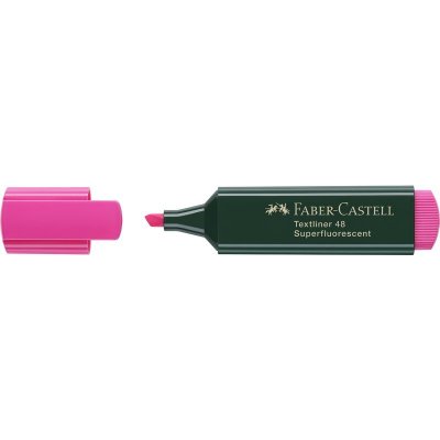 FABER CASTELL Faber-Castell 154828 - Surligneur Textliner 48, Rechargeable, Rose