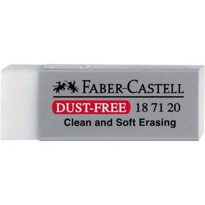 FABER CASTELL Faber-Castell 187120 - Gomme sans poussi&egrave;re, plastique, blanc, 1 pi&egrave;ce