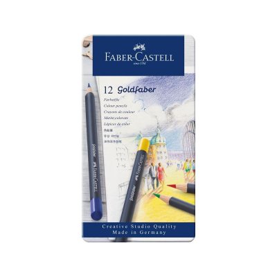 FABER CASTELL FABER-CASTELL Bo&icirc;te de 12 Crayons de couleur Goldfaber permanent