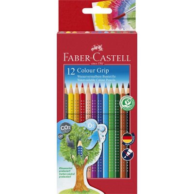 FABER CASTELL FABER-CASTELL Crayons de couleur Colour GRIP, &eacute;tui de 12
