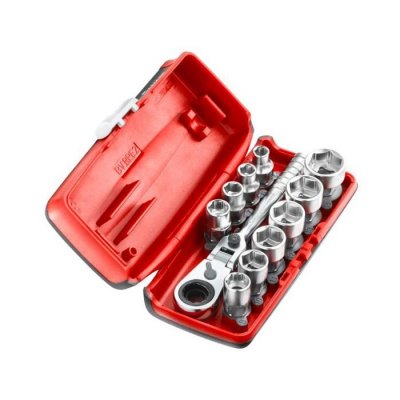 FACOM  Coffret douilles 1/4'' hexagonales 6 pans m&eacute;triques - 11 pi&egrave;ces