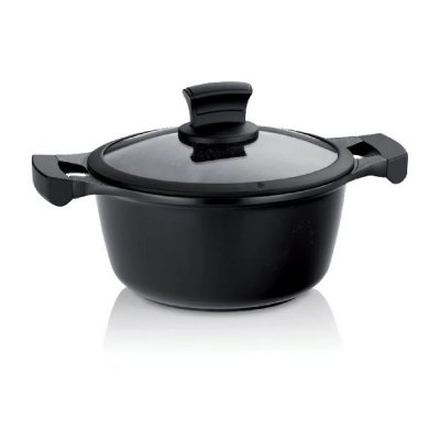 KELA Faitout fonte d'aluminium 24cm + couvercle verre  line - 12219