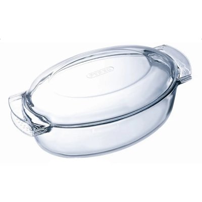 PYREX Faitout ovale en verre  4,5 l -
