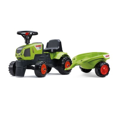 FALK  Tracteur &agrave; chevaucher avec remorque Claas Axos 310 Vert