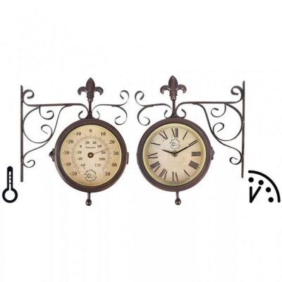 Fallen Fruits Horloge ext&eacute;rieure Double Face/Heure & thermom&egrave;tre