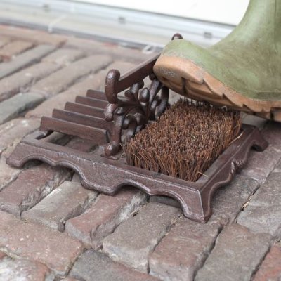 ESSCHERT DESIGN Fallen Fruits LH219 Brosse et raclette pour Bottes Marron