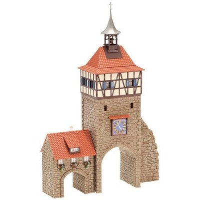 FALLER  Porte de ville avec ch&acirc;telet-H0 - B&acirc;timent pour train miniatur