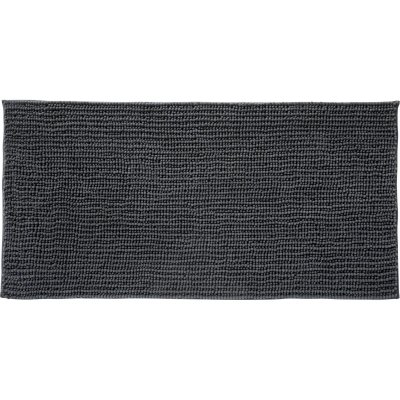 GUY LEVASSEUR FANI - Tapis de bain en polyester uni anthracite 60x120cm