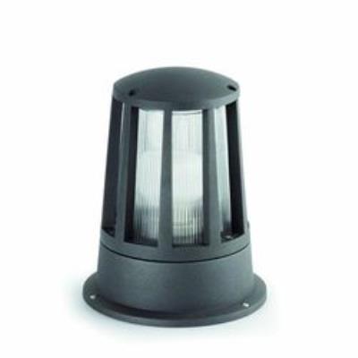 FARO BARCELONA Faro Surat - 1 Pi&eacute;destal D'ext&eacute;rieur L&eacute;ger Gris Fonc&eacute; Ip54, E27