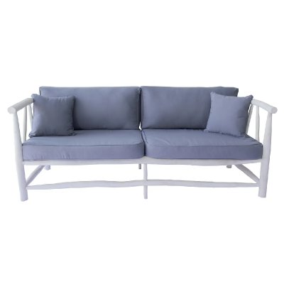 CONCEPT USINE Fauteuil 3 personnes en teck naturel avec coussin tika - Naturel