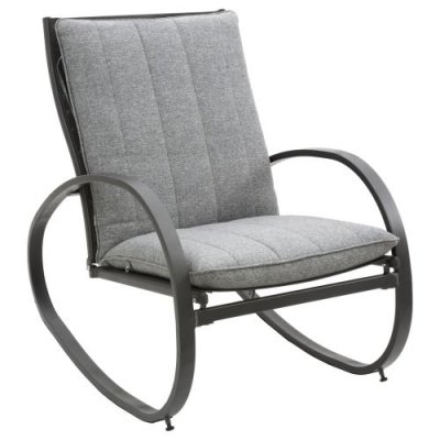 HESPERIDE Fauteuil &agrave; bascule Nevada Hesp&eacute;ride - Graphite - L.64.5 x P.88 x H.87 cm