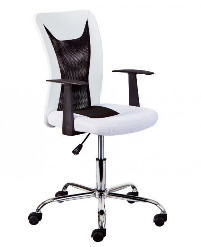 Fauteuil de bureau donny white respirant et mobile