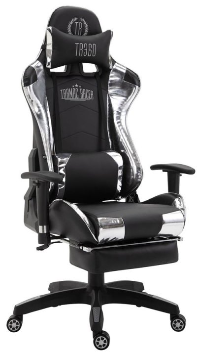 CLP Fauteuil de bureau turbo xl en similicuir , noir / blanc/kunstleder (metallic)