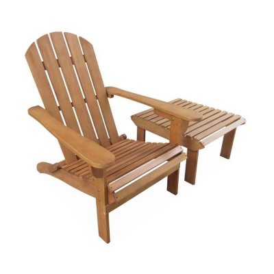 SWEEEK Fauteuil de jardin en bois Adirondack eucalyptus FSC