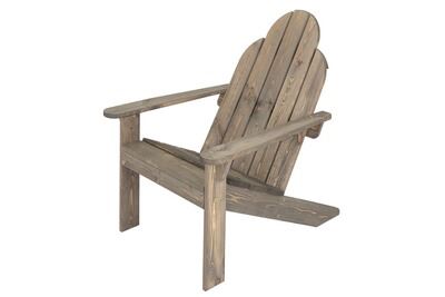 PROGARDEN Fauteuil de jardin en bois gris 92,5 x 69,5 x 89 cm