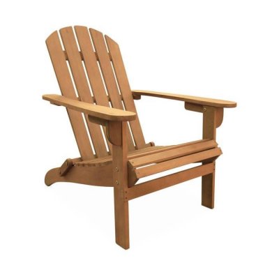 SWEEEK Fauteuil de jardin pliable en eucalyptus naturel